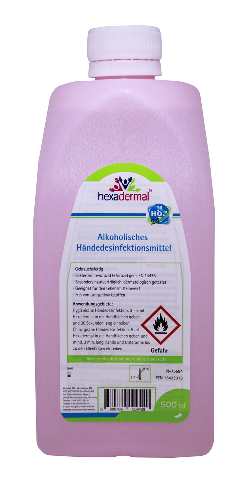 Hexadermal® 500ml alkohol. Händedesinfektion